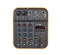 Debra - Console de mixage DJ, Interface Audio à 4 canaux, avec, carte son USB 48V, for enregistrement sur PC, Microphone, Streaming en direct Débutants et professionnels