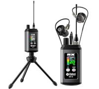 Debra EST-12 Système de Monitoring in-Ear UHF Professionnel 1 Récepteurs, 20 Canaux, 0ms Latence, 80m Portée, Boîtier Métal pour Scène & Studio Noir