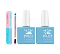 Débranchez en vernis à ongles en gel, 2 packs Polon de gel de trempage rapidement, pas besoin de papier d'aluminium, trempage ou emballage, protégez vos ongles-15 ml