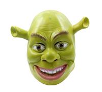 DEBRIS TIME Masque effrayant pour Halloween, bal masqué, fête, accessoires en latex, masque Shrek, vert, taille unique