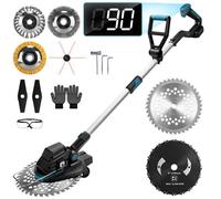Debroussailleuse à Batterie Electrique Brushless 1200W 16800 RPM, Coupe-Bordures Sans Fil Compat. Makita 18V+7 Lames Ø250 mm