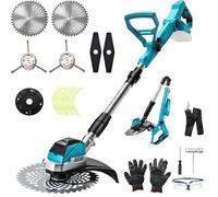 Débroussailleuse à Batterie Electrique Compatible avec Makita 18 V | Sans batterie Télescopique Coupe Bordure sans Fil 4 Types De Lames Poignée à Faible Bruit Taille Bordure pour Jardin Pelouse