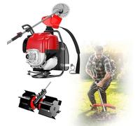Débroussailleuse À Dos À Essence 4 Temps Motobineuse Coupe-haie Herbe, Coupe-Bordures 35.8CC 7000 TR/Min 1.4CV pour Une Tonte Rapide Et Précise dans Les Jardins, Léger