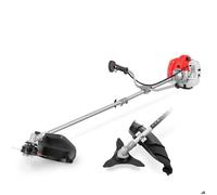 GREENCUT GGT650XE-2 - Débroussailleuse à Essence 65cc 4,9cv, Moteur 2 Temps, Démarrage Électrique, 2 Accessoires de Coupe, Guidon à Double Poignée, Régulateur de Puissance, Harnais de Sécurité