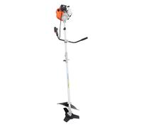 Débroussailleuse à essence 42,7 cm3 2 temps 3 têtes de coupe 1,25 kW | Débroussailleuse de 182,5 cm de longueur totale avec poignée en U, bandoulière, bouclier de protection et réservoir de 1,2 l