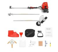 Débroussailleuse à essence 43 cm³ 1,25 kW | Débroussailleuse 2 temps portée sur le côté | avec 2 têtes de coupe + bandoulière | Réservoir de 1000 ml pour jardin, agriculture, entretien des surfaces