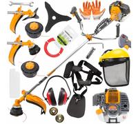 Débroussailleuse thermique avec moteur 2 temps 49 cm³ 6 CV effectif + kit d'accessoires