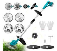 Débroussailleuse compatible avec Makita 18 V, avec brosse désherbante et lame