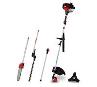 Débroussailleuse EBERTH Débroussailleuse Coupe-herbe Multitool 4en1 essence, harnais inclus, 3 CV, 52 cm3 de cylindrée, moteur 2 temps, tête à fil avec automatisme à impulsion