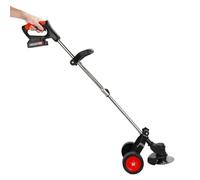 Débroussailleuse électrique 24 V avec 2 batteries de 2,0 Ah et coupe-herbe électrique pour l'entretien de la pelouse et le travail de jardin (noir)