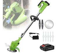 Débroussailleuse électrique à Piles, Coupe-Herbe, Coupe-Herbe, Coupe-Herbe sans Fil avec 3 Types de Lames, Tondeuse à Gazon légère pour Jardin, 1 Batterie (1 Batterie)