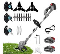 Debroussailleuse Electrique sans Fil, Débroussailleuse à Batterie 21V, Coupe Bordure sans Fil 3 en 1, avec 2 Batteries 2.0 Ah, Taille-Haies électrique pour Jardin