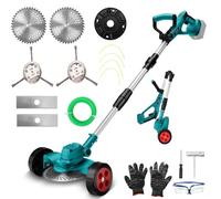 Debroussailleuse Electrique sans Fil, Débroussailleuse Batterie et 4 Lames, Compatible avec Makita 18 V (sans Batteries), Coupe Bordure sans Fil avec Batterie pour tondre Le Jardin et la pelouse