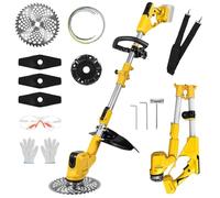 Débroussailleuse Électrique sans Fil pour Dewalt 20 V Batterie, Coupe Bordure avec Manche télescopique(Largeur de Coupe 24 cm, 9000 TR/Min) pour la pelouse et Le Jardin