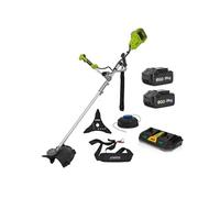 Débroussailleuse et Coupe bordure 40V + 2 Batteries Lithium 3Ah Lame Ø 250mm + Bobine de fil + Chargeur double