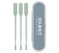 Débroussailleuse nasale double face, 3 pièces, tondeuse nasale manuelle, tondeuse portable avec double tête rotative, tondeuse nasale rotative à 360°, coupe-nez pour hommes et femmes