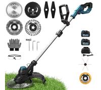 Débroussailleuse sans fil 980 W compatible avec batteries Makita 18 V | Débroussailleuse sans fil 7 en 1 avec brosse anti-mauvaises herbes | 14800 tr/min Débroussailleuse électrique sans balais avec 7