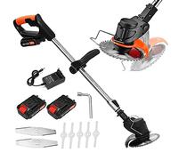 Débroussailleuse sans Fil avec Batterie 13000mAh, Coupe Bordure Électrique 36V avec 3 Types de Lames, 90° Tête Réglable et Poignée Télescopique Tondeuse Gazon