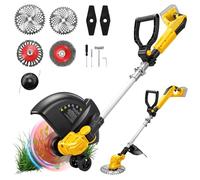 Débroussailleuse sans Fil Compatible avec Batterie Dewalt 20V 18V, Coupe Bordure 4 en 1 avec Moteur sans balais, Largeur de Coupe de 30 cm et Indicateur de Niveau de Batterie pour Jardin, Pelouse