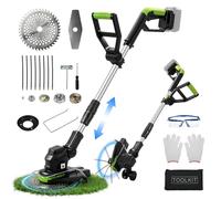 Débroussailleuse sans fil - Compatible avec Makita - Poignée télescopique 9600 tr/min - 99-132 cm - Pour tonte de pelouse, entretien de la pelouse, allée et jardin (sans batterie)