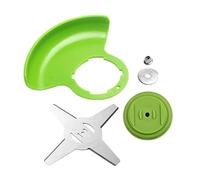 Débroussailleuse sans fil, poignée réglable, plaque de protection de base, lame croisée de 150 mm, construction en plastique, fonctionnement silencieux pour petits cours