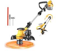 Débroussailleuse sans fil pour batterie Dewalt 20 V, pliable 3 en 1 avec moteur sans balais et affichage du niveau de batterie, débroussailleuse électrique de 27,9 cm, tondeuse à gazon pour cour et