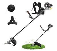 Débroussailleuse Thermique 2 Temps 52CC avec, Poignée Ergonomique, 2 en 1 Coupe Herbe Puissante pour Jardin Noir
