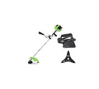 Debroussailleuse thermique 43Cm3 Moteur 2T 1.6CV Coupe 255 / 305 mm Bobine auto avec fil + lame 3 dents + Harnais