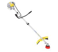 Débroussailleuse Thermique 52cc Moteur 2 Temps 2-en-1, Coupe-Herbe Multifonction avec Fil de 28cm et Lame 3 Dents 27cm, Outil de Jardin et Extérieur Professionnel avec Bretelle de Portage Jaune