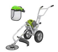 Débroussailleuse Thermique 52cm³ à Roues Lame Ø 255 mm + Casque de sécurité Grillagé VITO