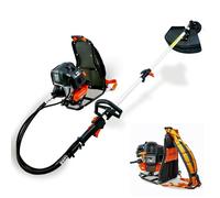 Fuxtec Débroussailleuse Thermique à Dos 2 en 1 Multitool FX-MS152T 52cm3 Peut Se Porter sur Le Dos Bobine de Fil Lame 3 Dents