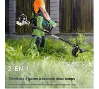 Débroussailleuse thermique professionnelle - CREMLANK - 1E44F-E - 7 000 tr/min - 1300W - 1 1 L - 180X60CM - 2 temps - 104 dB