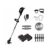 Débroussailleuse Tondeuse à Gazon électrique 1000W 24V avec Batterie 22980mAh Tondeuse à Gazon sans Fil Longueur réglable Outil de Coupe d'élagage de Jardin Aiguisé et Efficace(2 Battery)