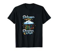 Debugger by Day Dreamer by Night Coding Humour Graphic T-Shirt
