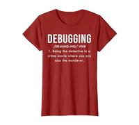 Debugging Cadeau Développeur Définition Logiciel Programmeur T-Shirt, Femme, Canneberge, M