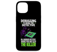Debugging is Being The Detective Programmer Code Coque pour iPhone 13