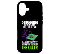 Debugging is Being The Detective Programmer Code Coque pour iPhone 17