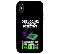 Debugging is Being The Detective Programmer Code Coque pour iPhone X/XS