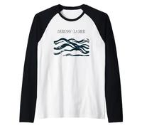 Debussy La Mer Minimaliste Wave Design Manche Raglan