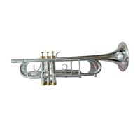 Débutant Trompette Étui À Gants Pour Trompette En Si Bémol Instruments De Musique En Laiton Plaqué Argent(Silver)