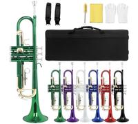 Débutant Trompette Trompette Avec Corps En Laiton Plaqué Or Dans Un Étui De Performance Professionnel Clé B(4)