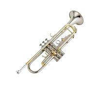 Débutant Trompette Trompette En Si Bémol Instrument De Musique Professionnel Plaqué Avec Étui En Cuir(Light green)