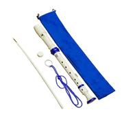 Débutants Flûte À Bec Enregistreur Saxophone À 8 Trous Son Noir Facile Régler ABS Professionnel Flûte Triple Huit(6hole Blue)