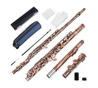 débutants Flûte Flûte Traversière 16 Trous En Do Instrument À Vent En Cuivre Blanc