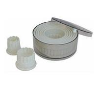 Boite de 9 découpoirs cannelés ronds plastique de 2 à 10 cm