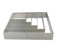 Ustensile de cuisine DeBuyer - Cercle à entremets carré en inox, Longueur 12 cm