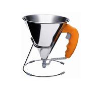 De Buyer Entonnoir à piston KWIK avec pied en inox 0,8 L Orange