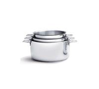 DE BUYER - 3491.03 - Lot 3 casseroles - FAITOUTS TWISTY - Ø 16cm + 18cm + 20cm - Acier Inox