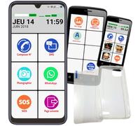 DEC-2025 Mobiho-Essentiel Le Smart Initial désormais en 6,8 p 128 giga, Interface Senior simplifiée pour l’Essentiel - Coach privé Inclus+Coque+Vitre Protection, app Photo - Appareil DEBLOQUE