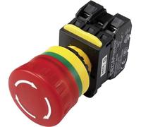 Deca A20L-V4E02Q6R Bouton d'arrêt d'urgence avec élément de contact 240 V/AC 6 A 2 NF IP6, Bouton + interrupteur, Rouge